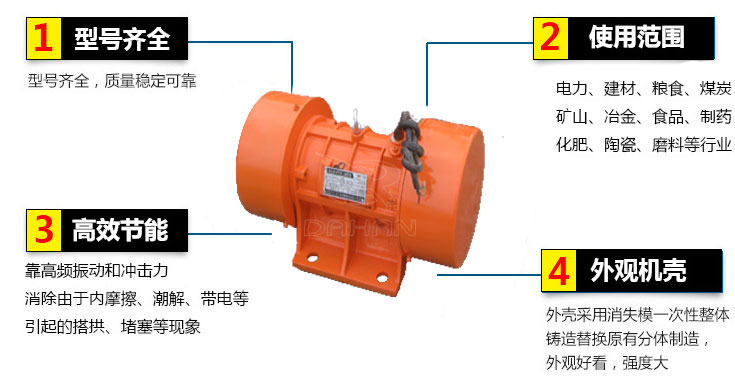 YZU振動(dòng)電機(jī)特點(diǎn)